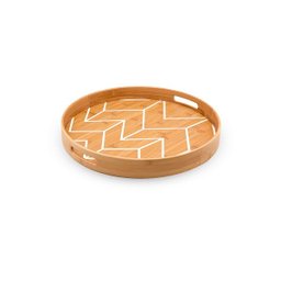 BANDEJA EM BAMBU REDONDA 40CM- OIKOS - 1