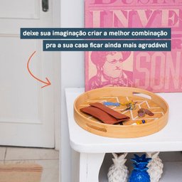 BANDEJA EM BAMBU REDONDA 40CM- OIKOS - 4