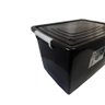 Kit 6 Caixas Organizadoras com Tampa e Trava 56 Litros Preta - 4