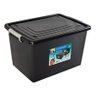 Kit 6 Caixas Organizadoras com Tampa e Trava 56 Litros Preta - 2