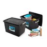 Kit 6 Caixas Organizadoras com Tampa e Trava 56 Litros Preta - 8