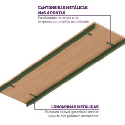 Cama Alta com Escrivaninha Multifuncional em Ferro Aço Carbono Tubular Teko Casatema - 8