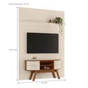 Ver imagem 2 de Conjunto Painel e Rack para TV Lume Nobre Naturale Off White 65 Polegadas MDP Casah