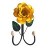 Cabide 2 Ganchos Rosas de Ferro - Suporte Duplo:amarelo - 1
