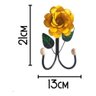 Cabide 2 Ganchos Rosas de Ferro - Suporte Duplo:amarelo - 3