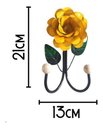 Ver imagem 3 de Cabide 2 Ganchos Rosas de Ferro - Suporte Duplo:amarelo