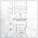 Ver imagem 4 de Poltrona de Sala Betina Base Aço Preto Algodão Ecológico Salmão - CasaePoltrona