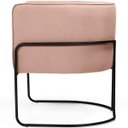 Ver imagem 6 de Poltrona de Sala Betina Base Aço Preto Algodão Ecológico Salmão - CasaePoltrona