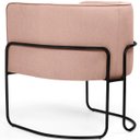 Ver imagem 7 de Poltrona de Sala Betina Base Aço Preto Algodão Ecológico Salmão - CasaePoltrona