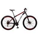 Ver imagem 1 de Bicicleta Aro 29 Quadro 17 Aço 21v com Suspensão Freio Mecânico Venus Vermelho/Branco -