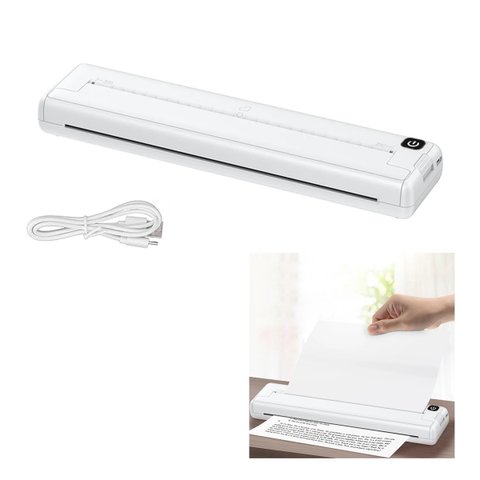 Impressora Termica A4 Bluetooth Aplicativo Celular Bateria Recarregavel Usb Trabalho Documento Proce