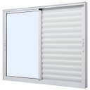 Ver imagem 3 de Janela Veneziana Caribe 3 Folhas 150x100cm Branca - 1006-101 - Jap