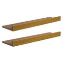 Ver imagem 2 de Kit 2 Prateleiras Porta Quadros 100 X 15cm Freijó Suporte Invisível