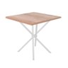 Mesa Pequena Quadrada 75x75 de Cozinha sem Cadeiras - Branco e Carvalho - 1