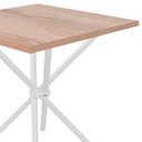 Ver imagem 3 de Mesa Pequena Quadrada 75x75 de Cozinha sem Cadeiras - Branco e Carvalho