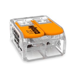 Kit 10 Conector Emenda Compacto Fios e Cabos 2 Vias 221 Wago - 1