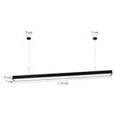 Ver imagem 3 de Luminária Pendente LED linear Otan 24w 4000k 1,20mt Preto