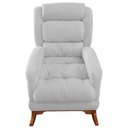 Ver imagem 2 de Poltrona Amamentação Liz de Balanço Suede Branco - Dominic Decor