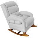 Ver imagem 1 de Poltrona Amamentação Liz de Balanço Suede Branco - Dominic Decor