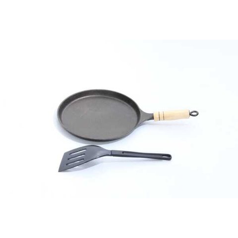 Frigideira Antiaderente Tapioca 22cm Cabo Madeira e Espátula