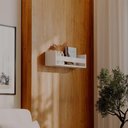 Ver imagem 1 de Prateleira Porta Objeto 60x12cm MDF Suporte Invisível Organizadora Sala Branco Mercado