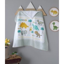 Toalha de Banho Velour com capuz Little Dino Dohler - 1