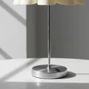 Ver imagem 6 de Luminária de Mesa Abajur Especial com Interruptor Escovado com Cúpula Pétala Tecido Algodão