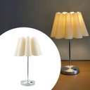Ver imagem 3 de Luminária de Mesa Abajur Especial com Interruptor Escovado com Cúpula Pétala Tecido Algodão