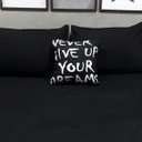Ver imagem 2 de Lençol com Elástico Casal Comum 4 Un Preto Almofada Decor