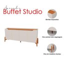 Ver imagem 3 de Aparador para Sala Buffet Studio 1.6 Off White Nature - Imcal