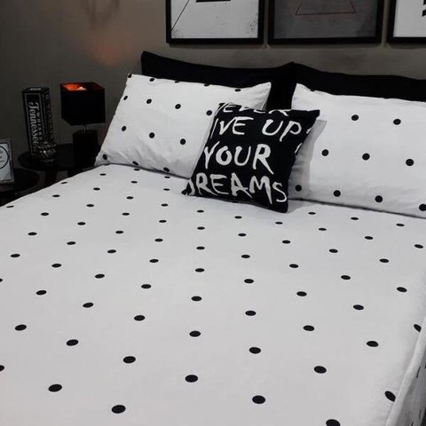 Lençol com Elástico Casal King 4 Peças Pin Up com Almofada Decor
