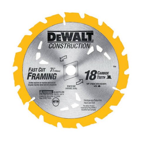 Serra de Widea Ø 185 mm x 16 x 18Z E/D - DW3592B10 DeWalt