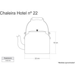 Chaleira Havaí Grande Hotel Industrial Alumínio 6 L Cabo Madeira - Cha22 - 6