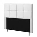 Ver imagem 1 de Cabeceira Estofada Poliana 140CM Casal Strass Courino Branco - D A DECOR