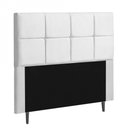 Ver imagem 2 de Cabeceira Estofada Poliana 140CM Casal Strass Courino Branco - D A DECOR