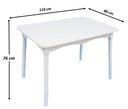 Ver imagem 2 de Jogo de Jantar Colonial Brisa Mesa 110x80 Cm Branca + 04 Cadeiras Preta Rustico