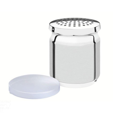 Porta Queijo Ralado Tramontina Utility em Aço Inox com Tampa de Plástico Tramontina