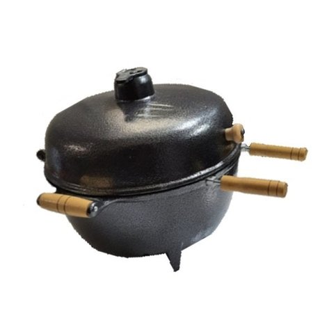 Churrasqueira Americana a Bafo Alumínio Craqueado Redonda