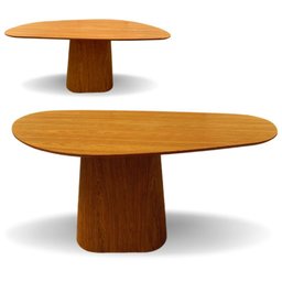 Mesa de Jantar Modelar Orgânica Bumerangue em Freijo 1.60x90cm - 1