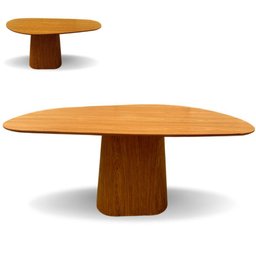 Mesa de Jantar Modelar Orgânica Bumerangue em Freijo 1.60x90cm - 4