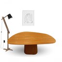 Ver imagem 3 de Mesa de Jantar Modelar Orgânica Bumerangue em Freijo 1.60x90cm