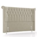 Ver imagem 2 de Cabeceira Cama Box Solteiro 98cm Dust P02 Veludo Bege - Mpozenato