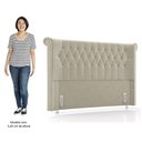 Ver imagem 5 de Cabeceira Cama Box Solteiro 98cm Dust P02 Veludo Bege - Mpozenato