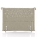 Ver imagem 6 de Cabeceira Cama Box Solteiro 98cm Dust P02 Veludo Bege - Mpozenato
