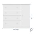 Ver imagem 4 de Conjunto Guarda-roupa e Cômoda de Bebê - Doce Sonho