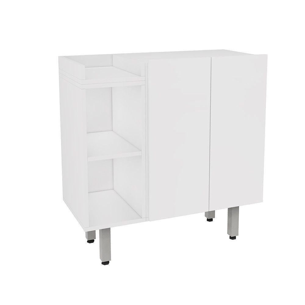 Gabinete Para Banheiro 75cm Sem Cuba Estilare Móveis Gab1015 Branco - 1