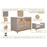Quarto para Bebê Completo Guarda Roupa Cômoda e Berço 100% Mdf Biscoito Permobili Fendi/nature - 3