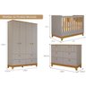 Quarto para Bebê Completo Guarda Roupa Cômoda e Berço 100% Mdf Biscoito Permobili Fendi/nature - 6