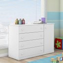 Ver imagem 2 de Cômoda Infantil 01 Porta e 04 Gavetas Branco Phoenix
