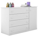 Ver imagem 1 de Cômoda Infantil 01 Porta e 04 Gavetas Branco Phoenix